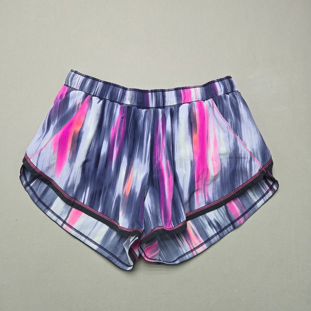 Lululemon Shorts Speed Up Running Abstract Print Pink Purple Women Size 4 2.5"